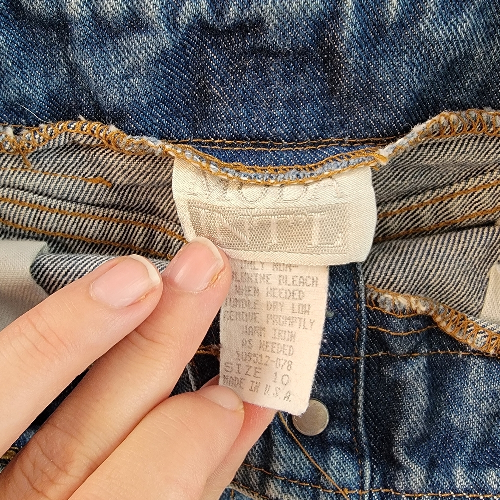 MODA INT'L Denim Button-Front Skirt Size 10 - Picture 2 of 4